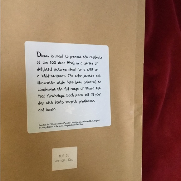 12”Plush Winnie the Pooh, and Disney framed pictures. Sold together as a group. - Picture 10 of 13